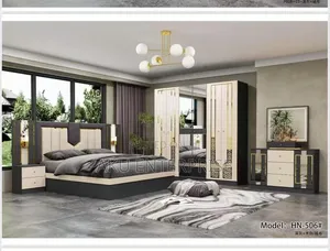 Luxurious Room Set Queen Size Bed Wardrobe Drawers, Etc