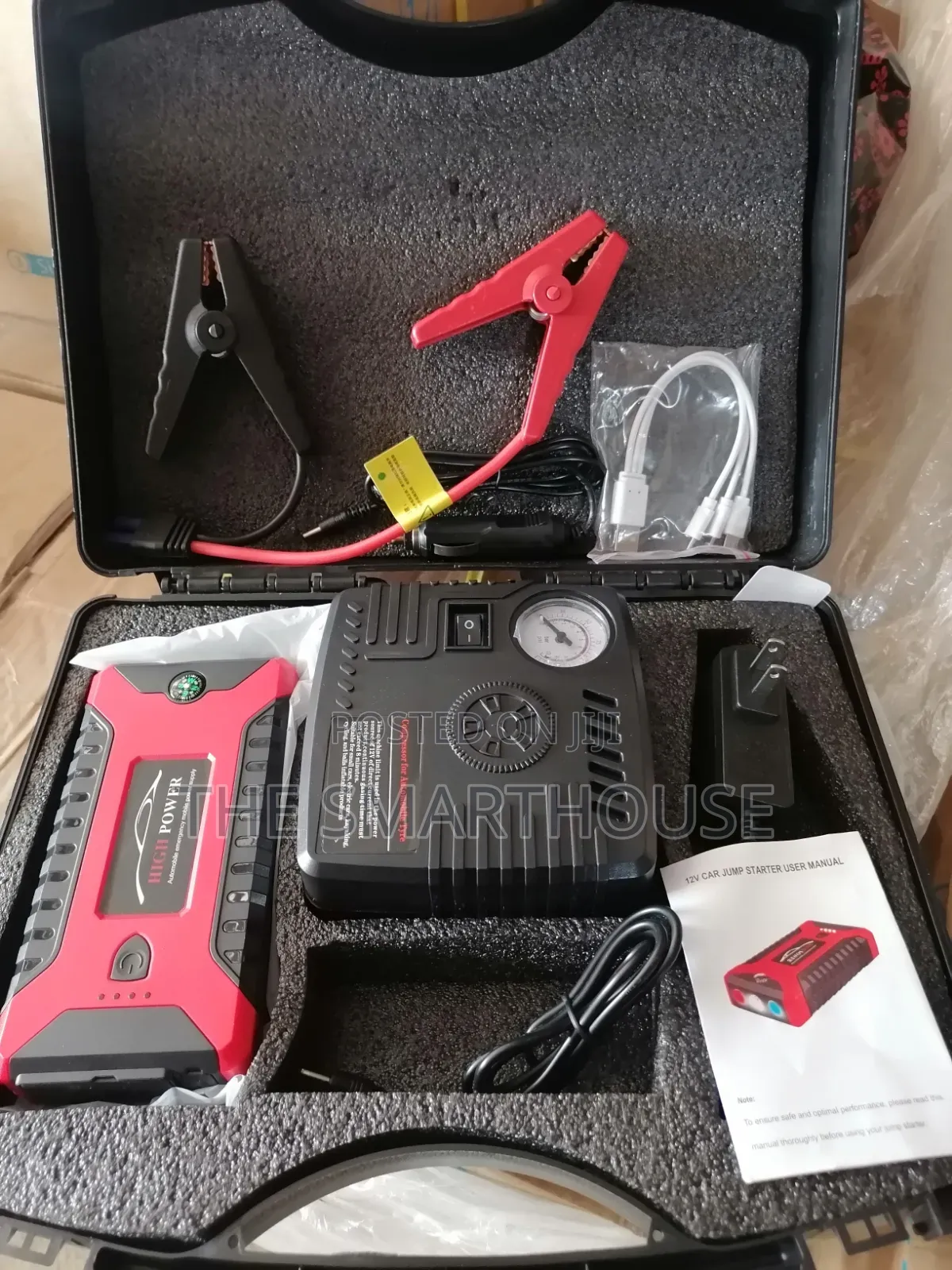 Smart Battery Car Jumper Starter With Tire Inflator