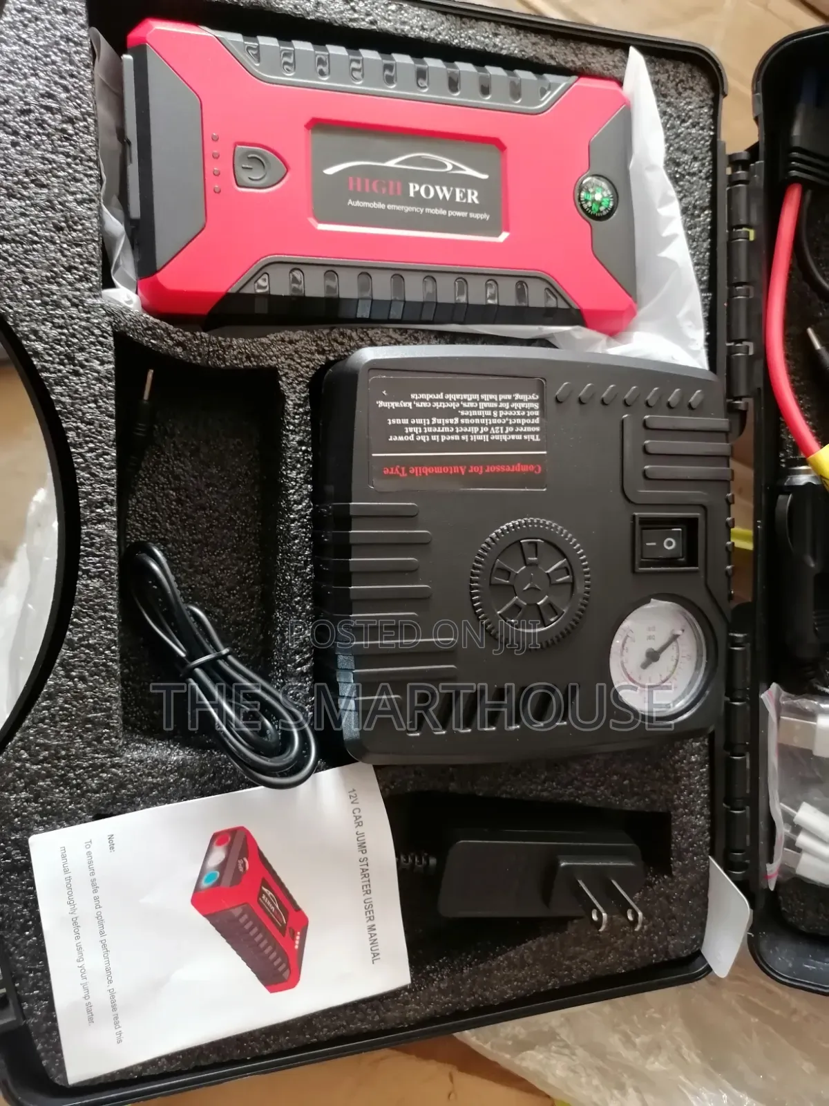 Smart Battery Car Jumper Starter With Tire Inflator