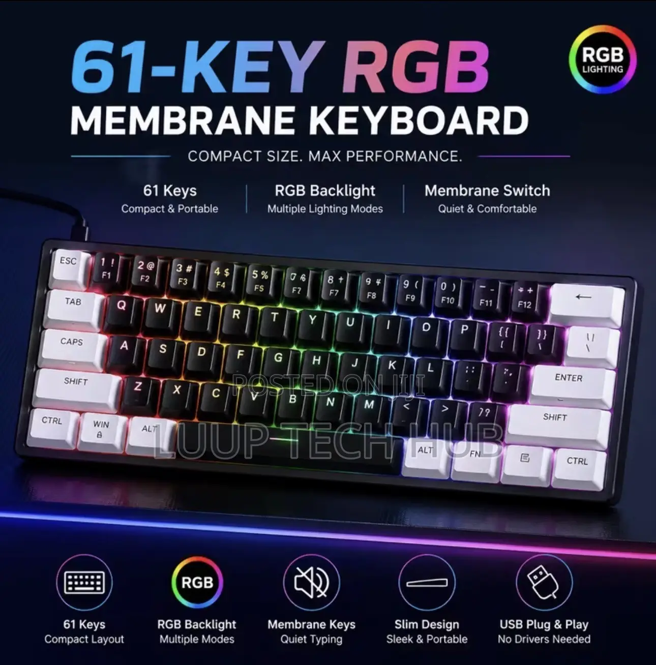 RGB Gaming Mechanical Keyboard USB Type C
