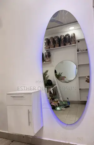 Salon Mirror and Side Drawer