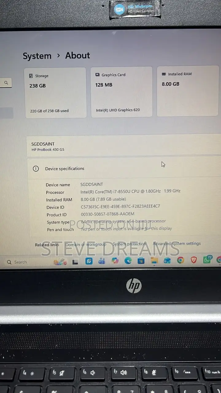 Laptop HP ProBook 430 8GB Intel Core i7 SSD 256GB