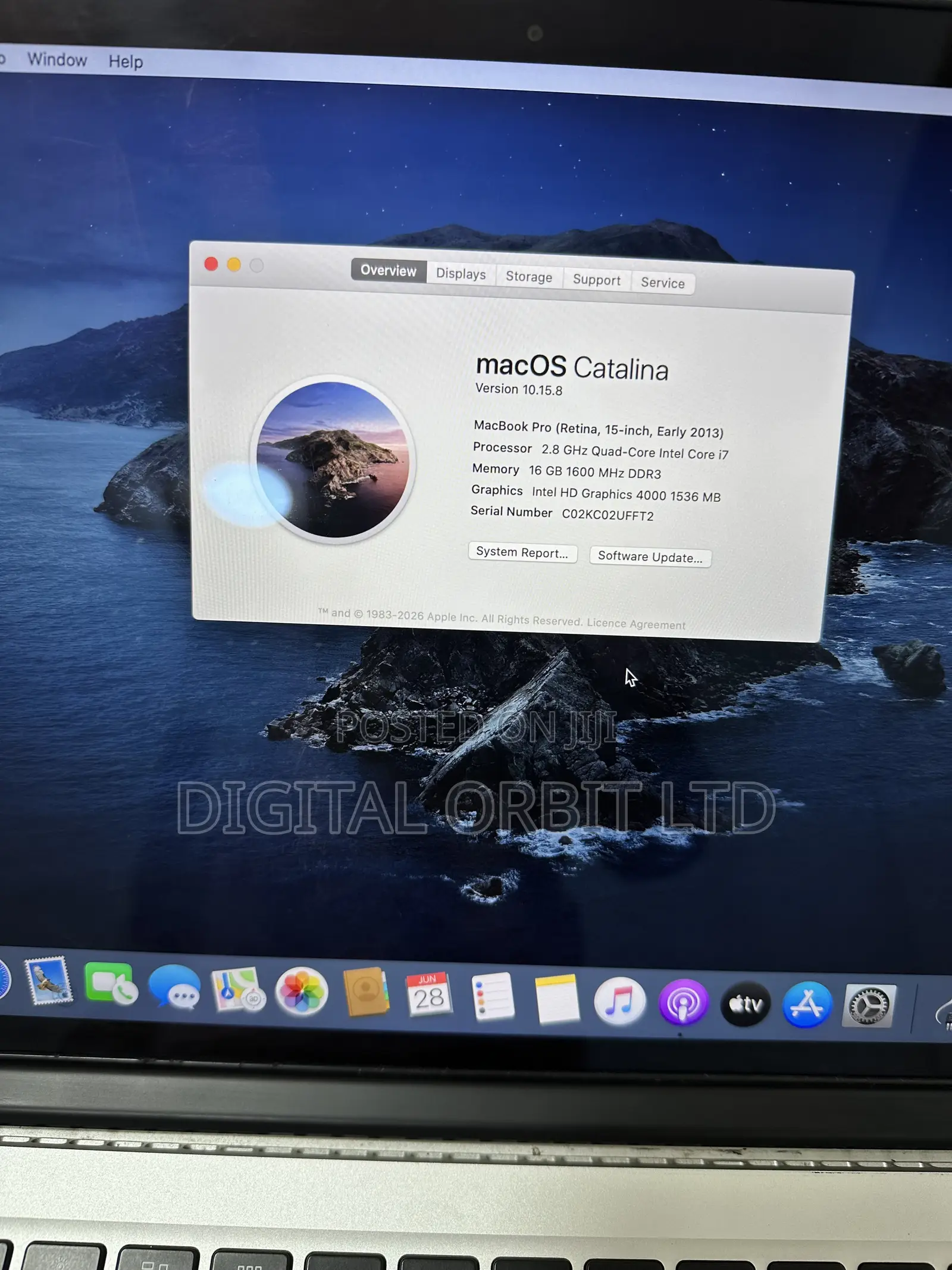 Laptop Apple MacBook Pro 2013 16GB Intel Core i7 SSD 750GB