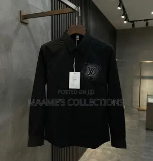 Men’s Luxury Rhinestone Long Sleeve Shirt