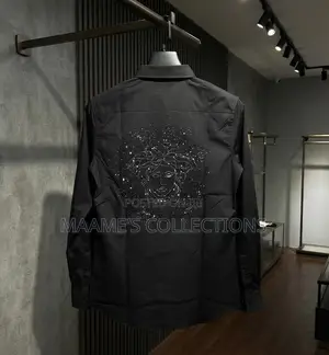Men’s Luxury Rhinestone Long Sleeve Shirt