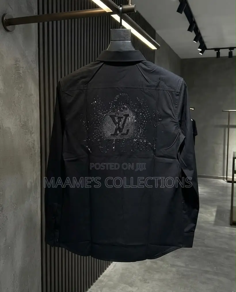 Men’s Luxury Rhinestone Long Sleeve Shirt