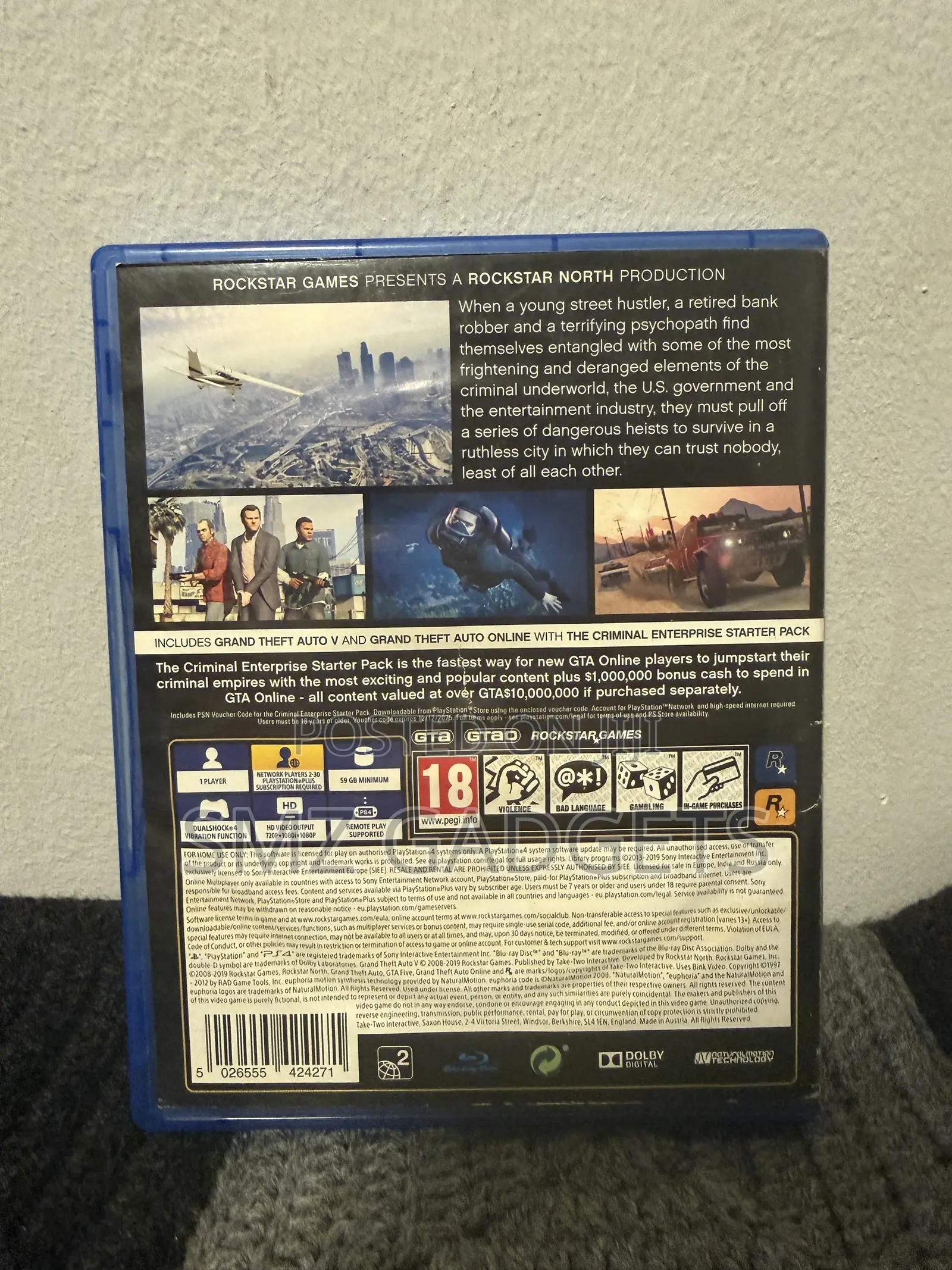 GTA v Premium Edition PS4 — Original Disc