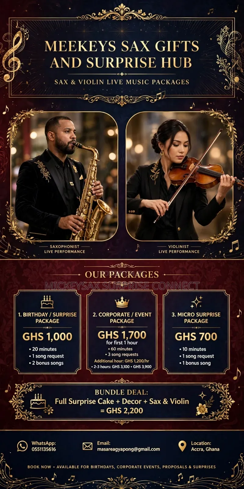 Violinist and Saxophonist