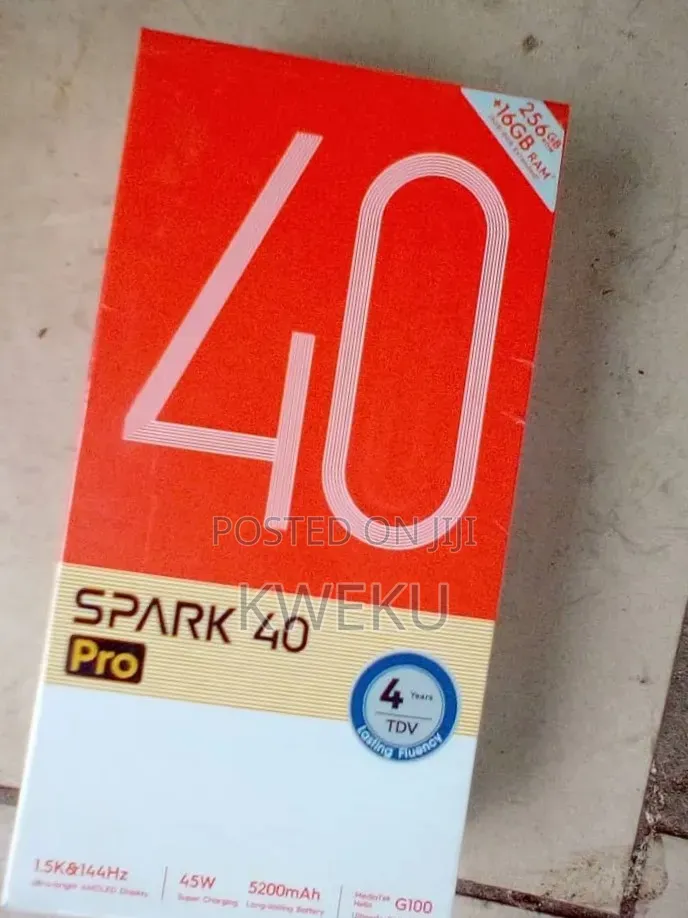 New Tecno Spark 40 Pro 256 GB Blue