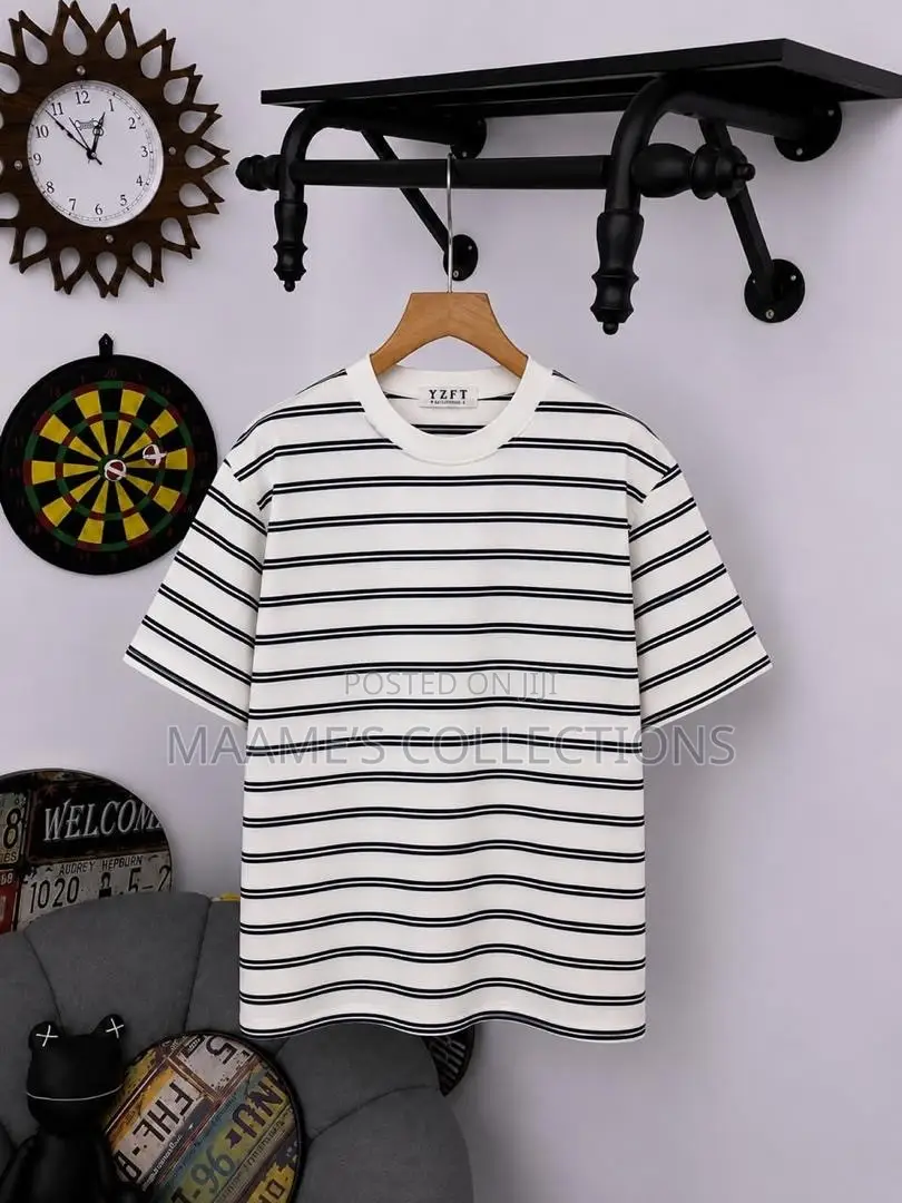 Men’s Stylish Striped Crew-Neck T-Shirts