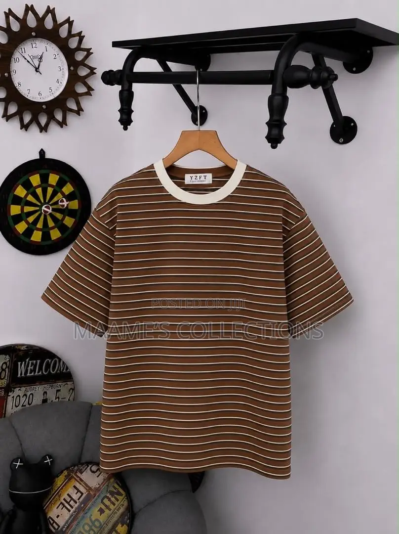 Men’s Stylish Striped Crew-Neck T-Shirts