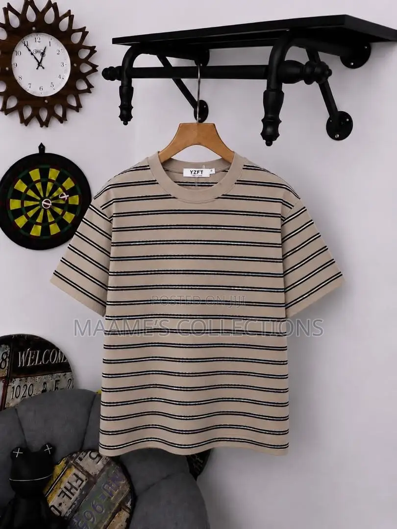 Men’s Stylish Striped Crew-Neck T-Shirts