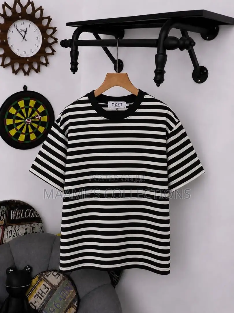 Men’s Stylish Striped Crew-Neck T-Shirts