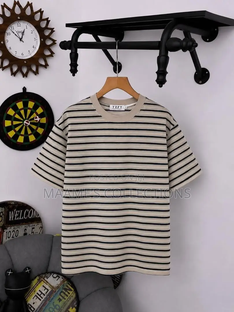 Men’s Stylish Striped Crew-Neck T-Shirts