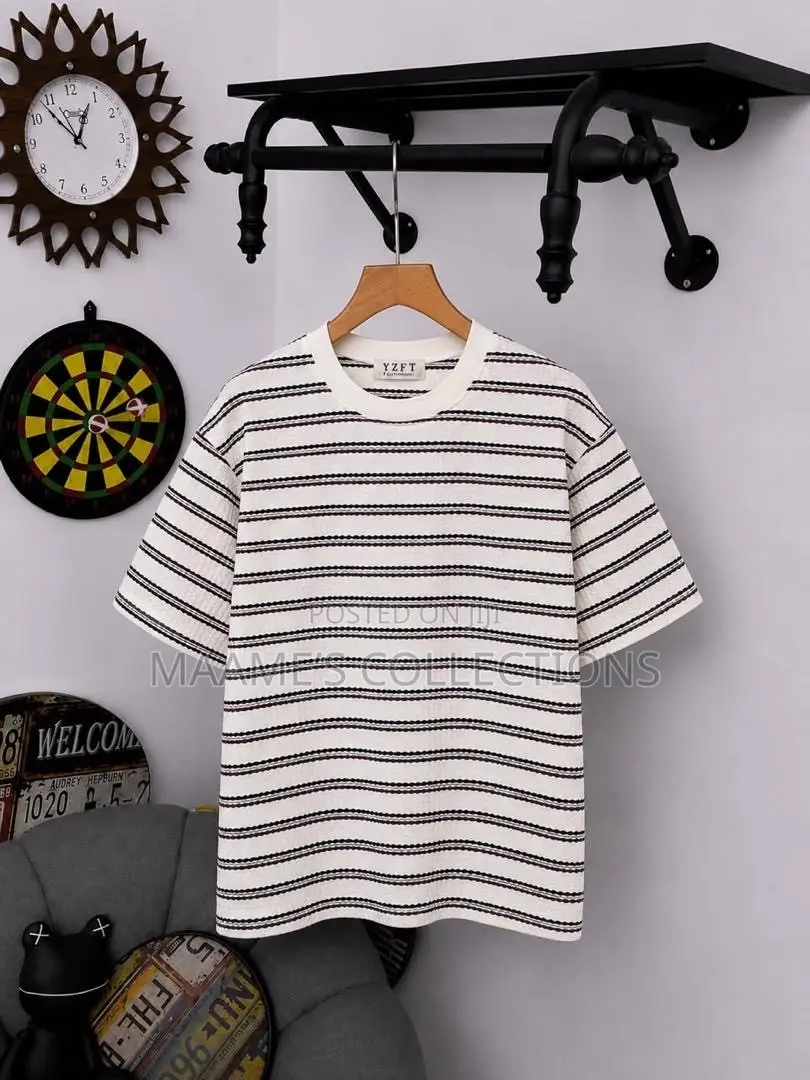 Men’s Stylish Striped Crew-Neck T-Shirts