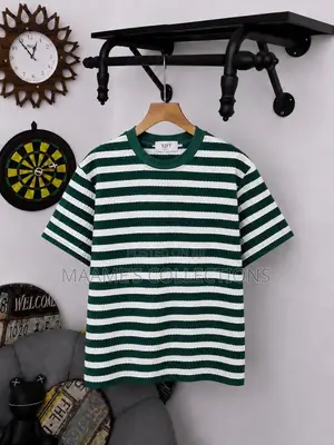 Trendy Men’s Striped Casual Tee