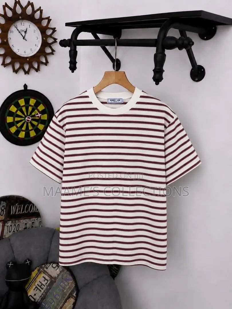 Trendy Men’s Striped Casual Tee