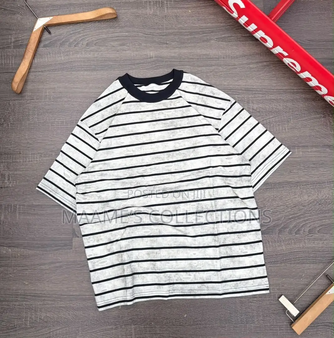 Trendy Men’s Striped Casual Tee