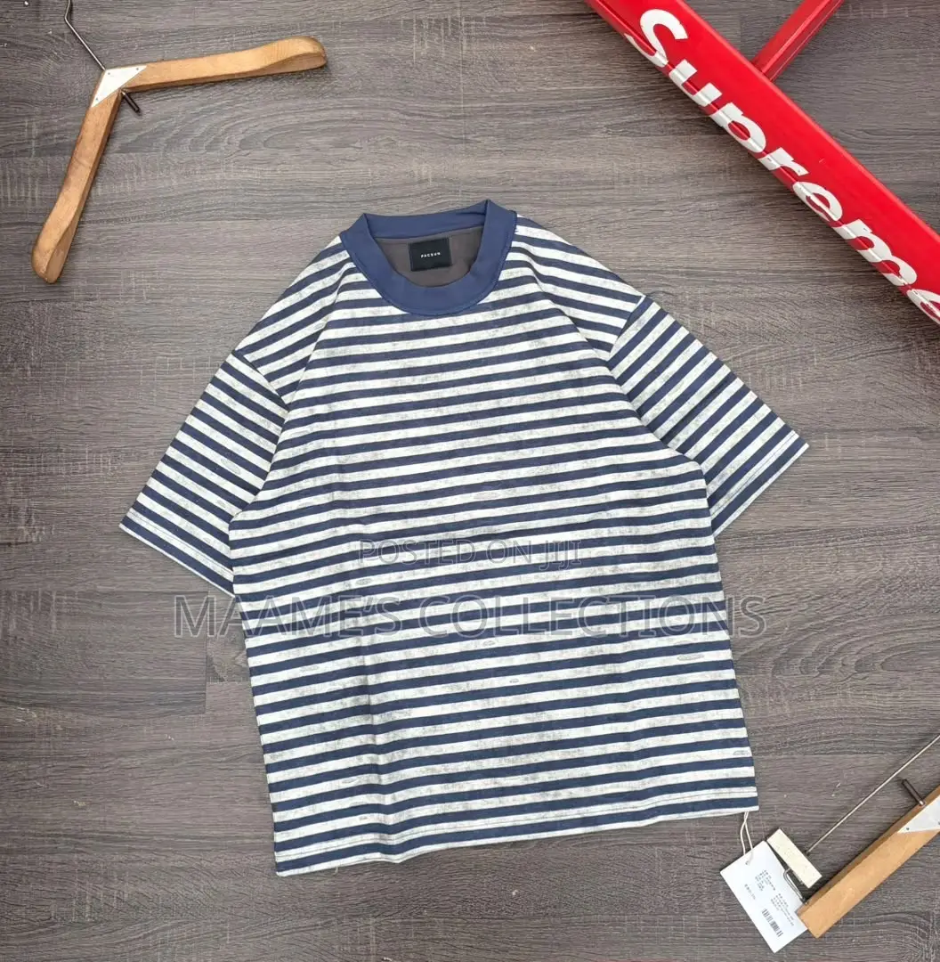 Trendy Men’s Striped Casual Tee