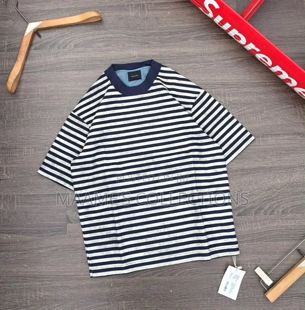 Trendy Men’s Striped Casual Tee