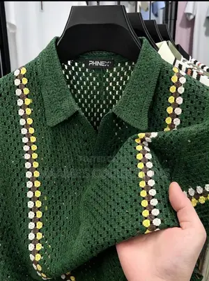 Men’s Crochet Pattern Short Sleeve Shirt