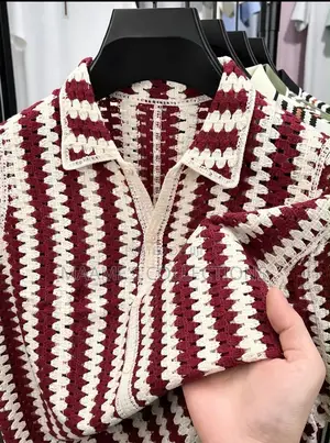 Men’s Premium Patchwork Crochet Shirt