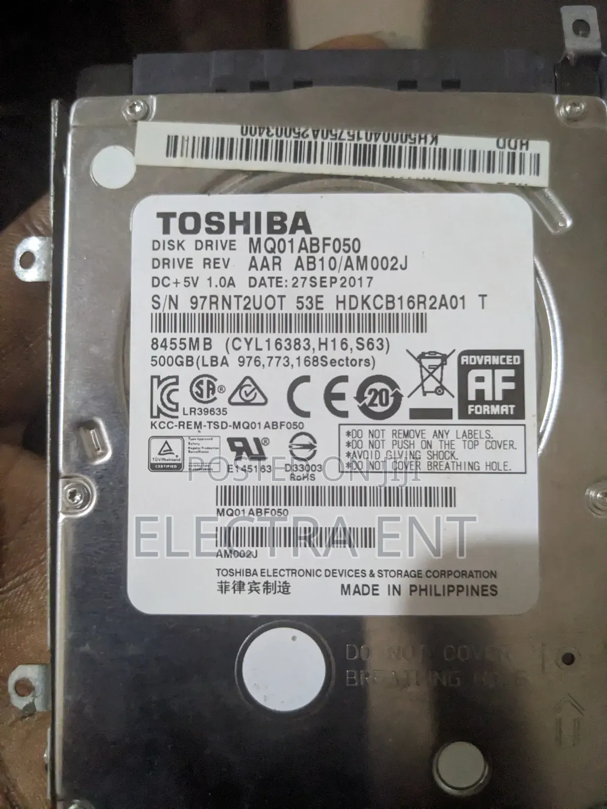 Laptop HDD 500gig