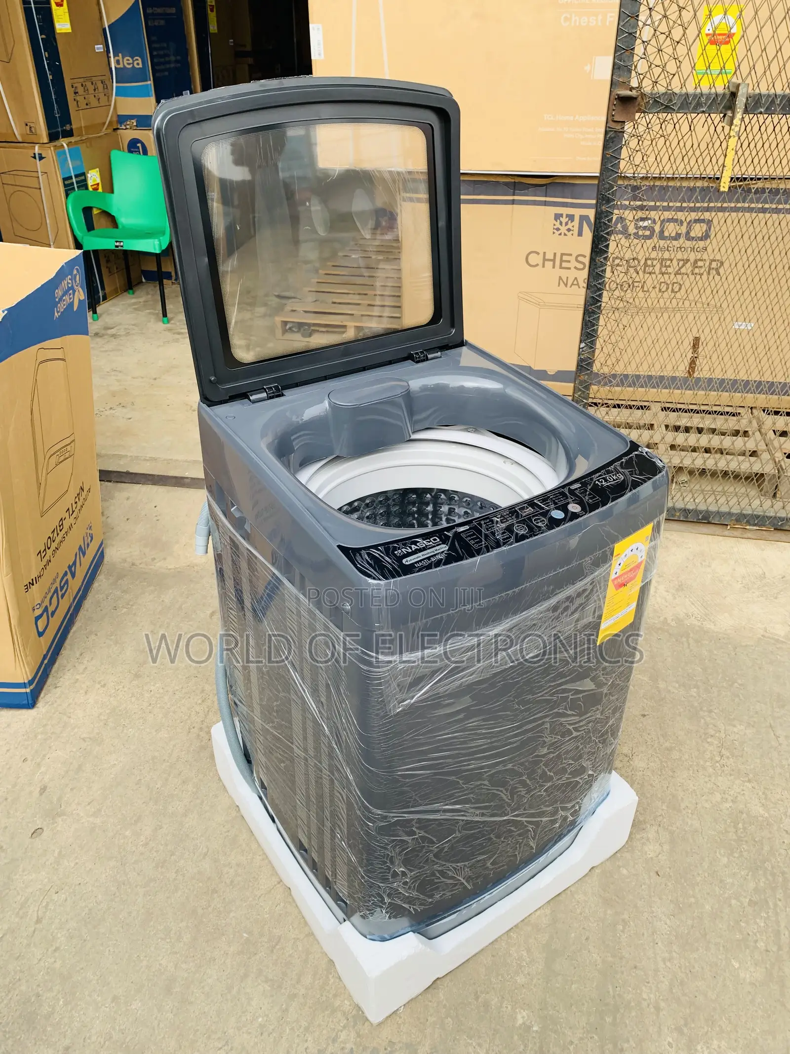 Call for Nasco 12kg Top Load Full Auto Washing Machine [NASTL-B120FL]