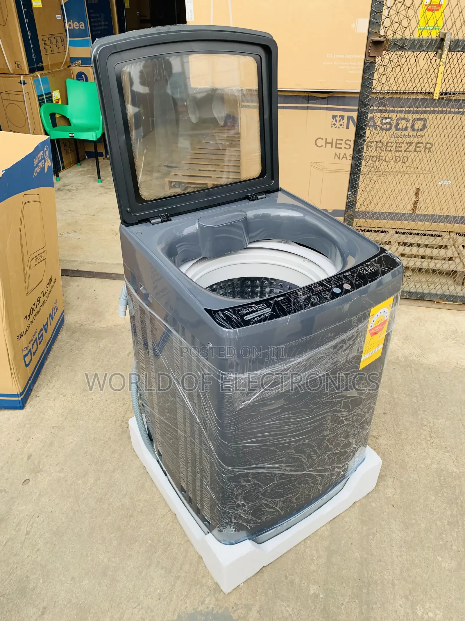 Call for Nasco 12kg Top Load Full Auto Washing Machine [NASTL-B120FL]