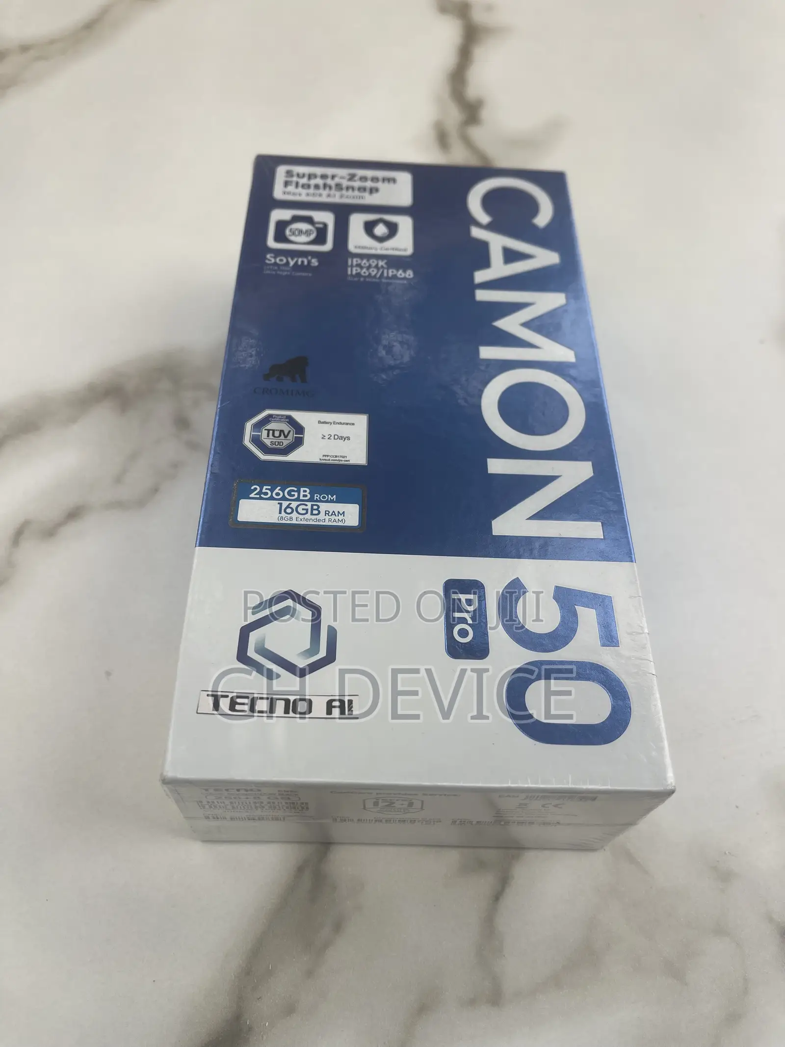 New Tecno Camon 50 Pro 256 GB Black