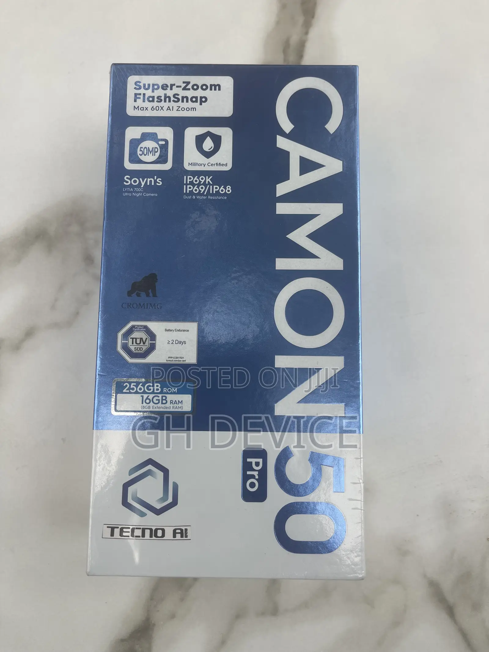 New Tecno Camon 50 Pro 256 GB Black