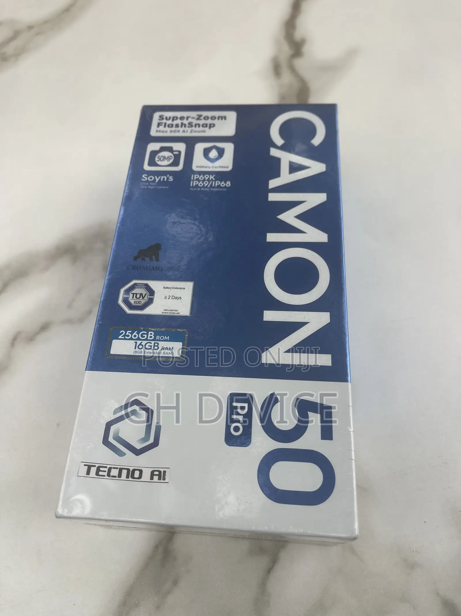 New Tecno Camon 50 Pro 256 GB Black