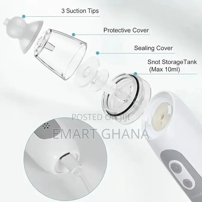 USB Electric Nasal Cleaner, 3 Adjustable Suction Levels, 4 Modes