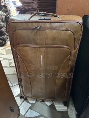 Premium Quality Pure Leather 32 Inches Extra Large Traveling Bag.