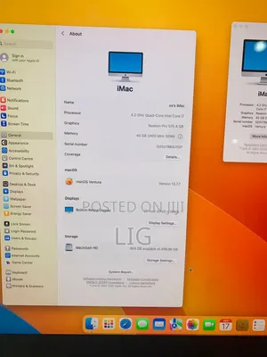 Desktop Computer Apple iMac 40GB Intel Core i7 SSD 512GB