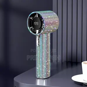 Luxury Rhinestone Handheld Rechargeable Fan