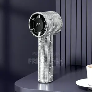 Luxury Rhinestone Handheld Rechargeable Fan