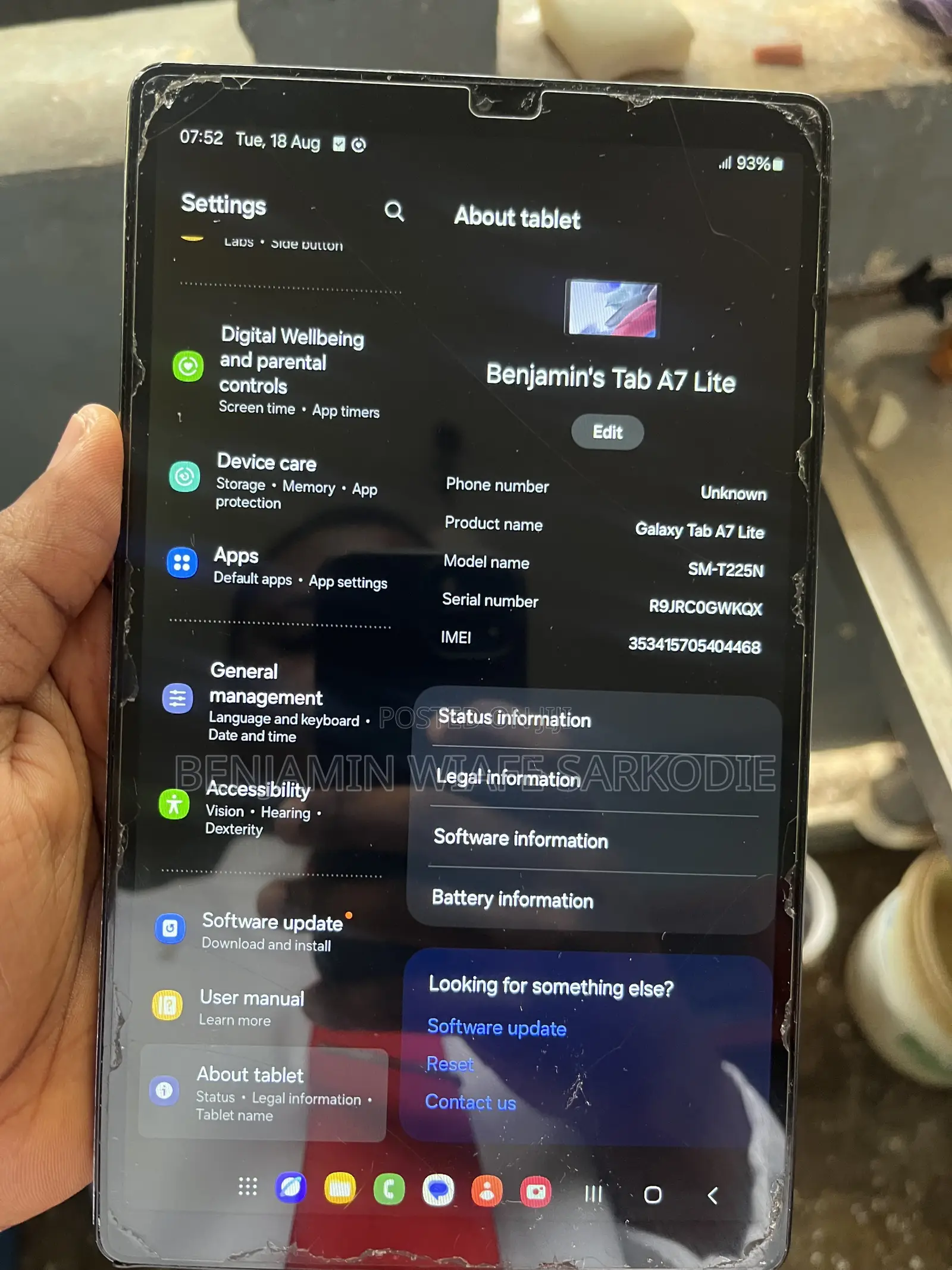 Samsung Galaxy Tab A7 Lite 32 GB Gray