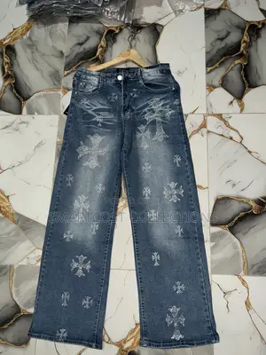 Alive Black Rhinestones Cross Jeans