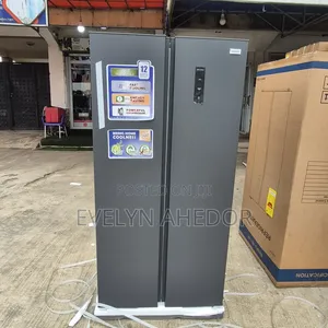 Dark Gray Colour of Nasco 400L Side by Side Two Doors Fridge for Sale