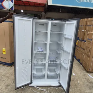 Dark Gray Colour of Nasco 400L Side by Side Two Doors Fridge for Sale