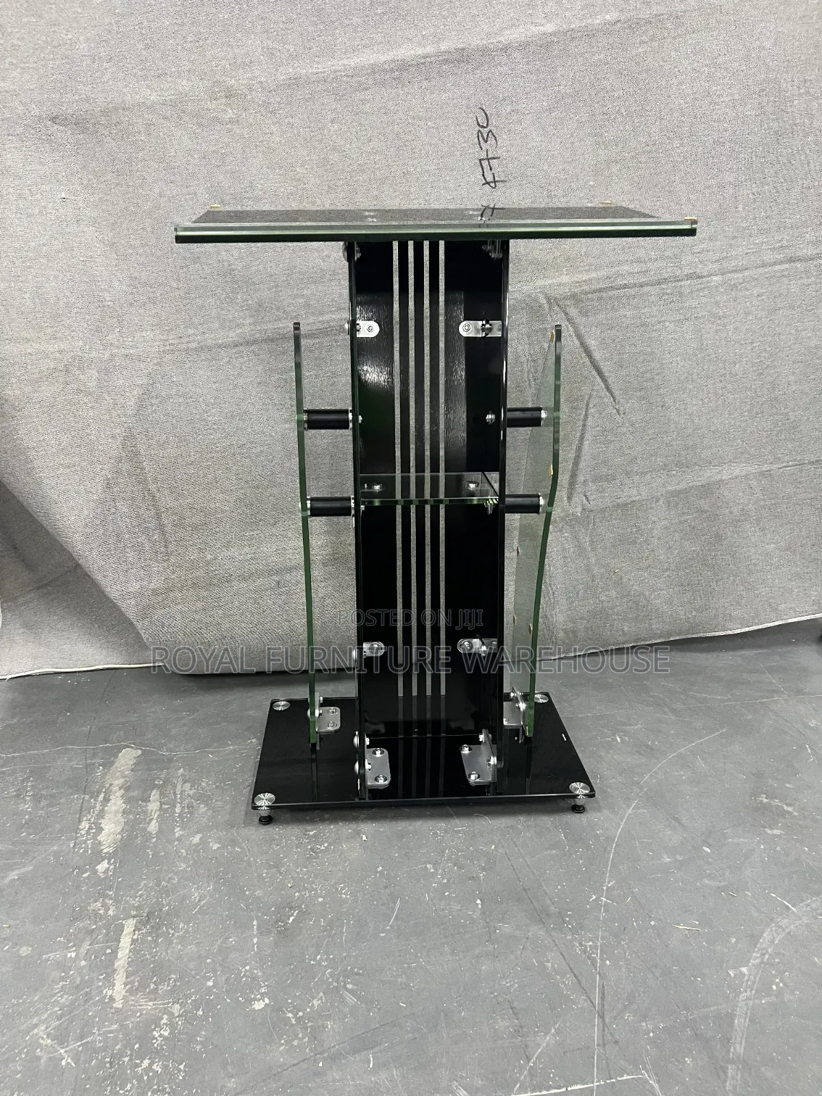Modern Tempered Glass Church Preaching Pulpit and Podium Stand