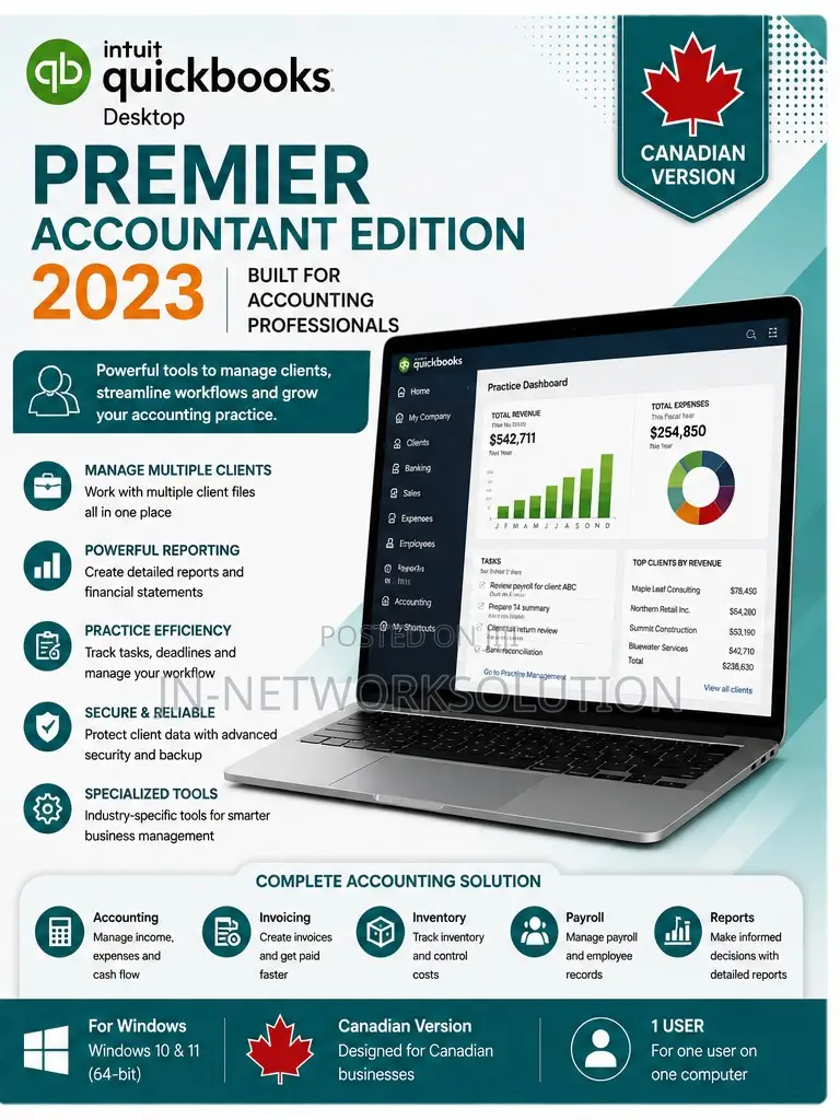 Intuit QuickBooks Desktop Premier Accountant Edition 2023 (Canadian )