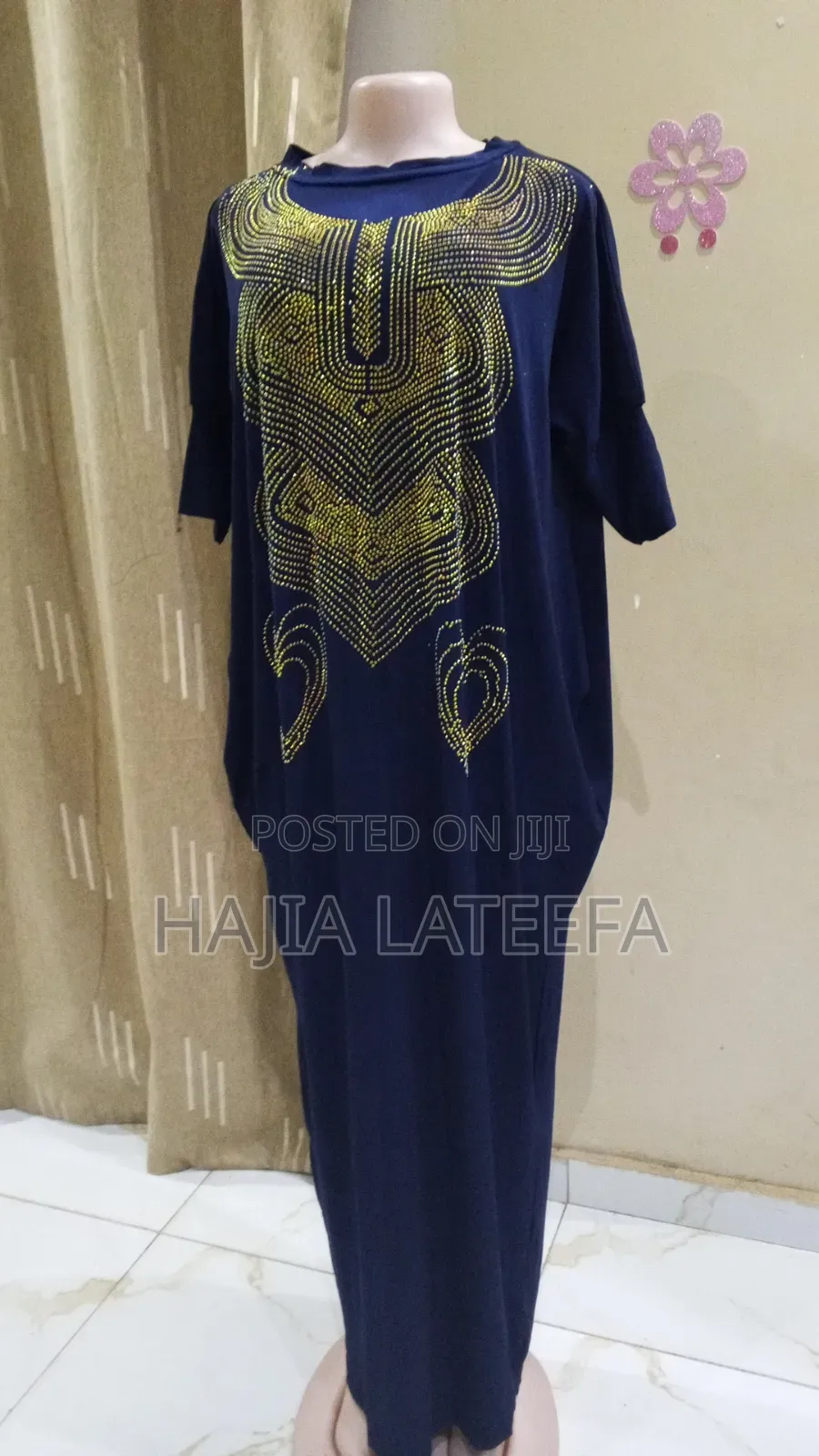 Stoned Lycra Boubou Gown