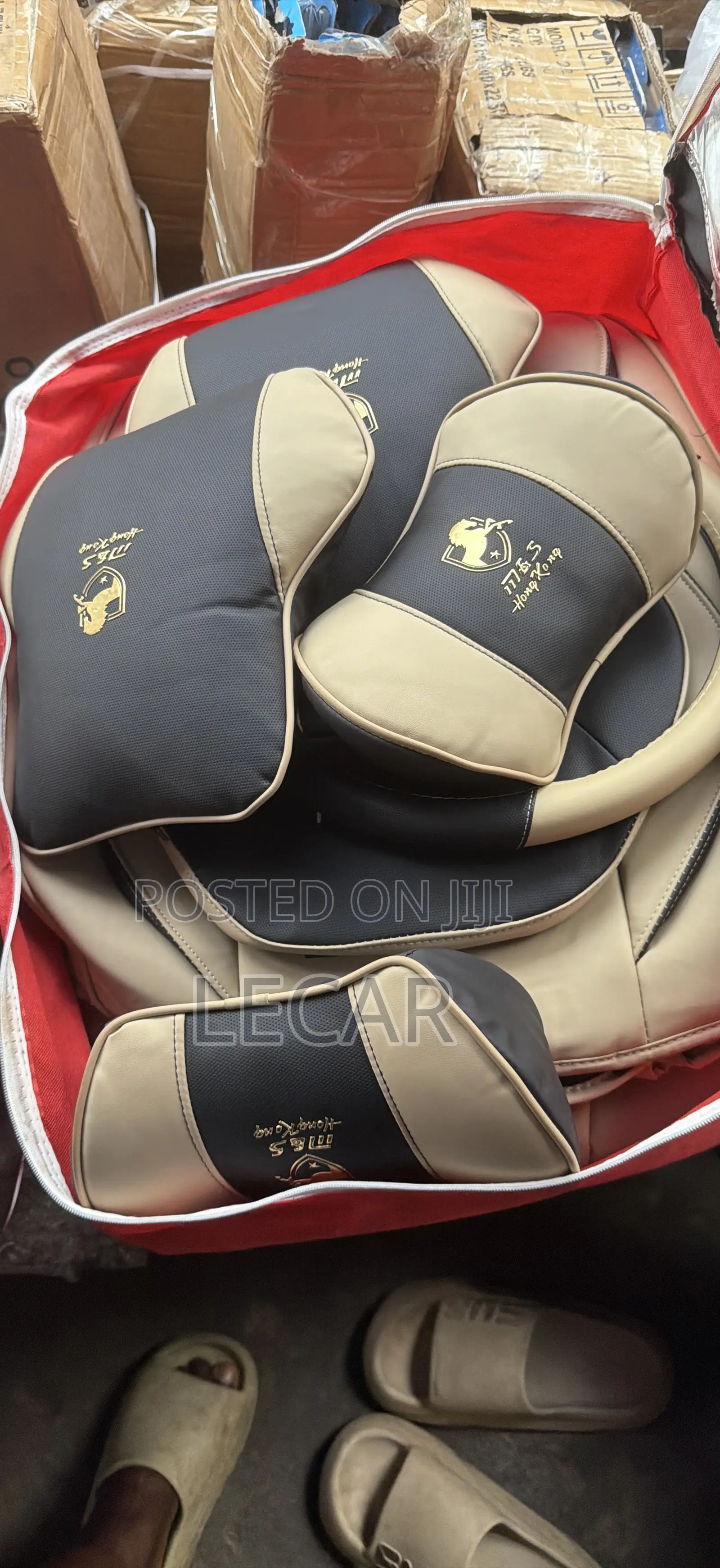 Seat Cover ( Beige and Black )