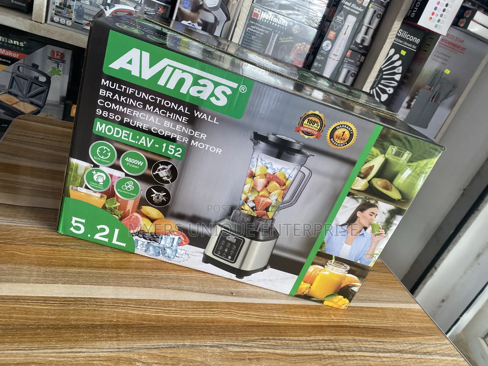 AVINAS 5.2L Blender With Stainless Steel Blade