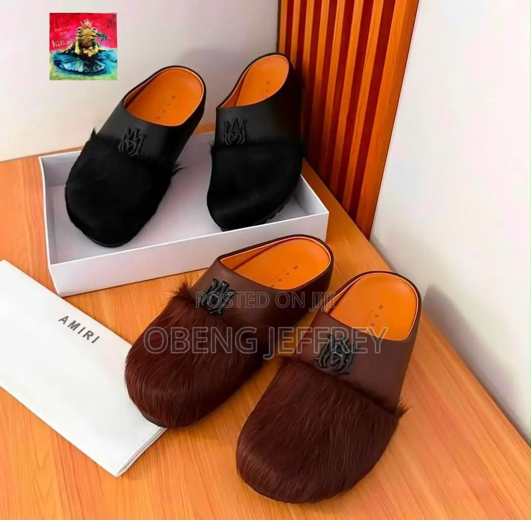 Original Amiri X Marni Slip Hair-on Leather Mule in Colours