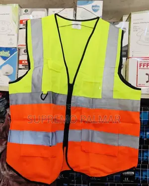 Yellow & Orange Vis Reflective Workwear With Zipper & Utility Pockets