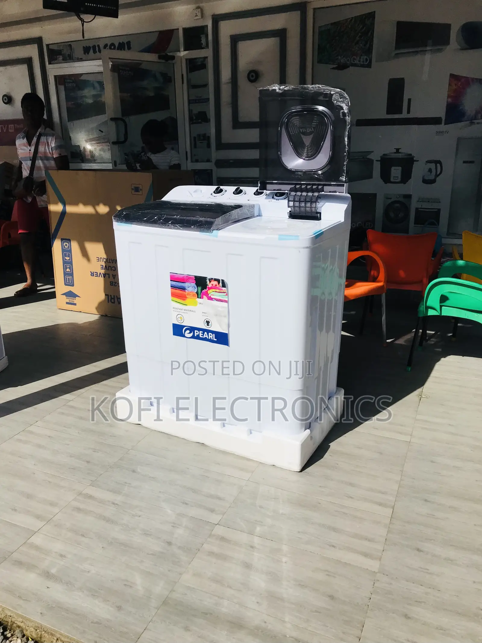 Large Wash Pearl 18kg Semi-Automatic Twin Tub Washing Machine