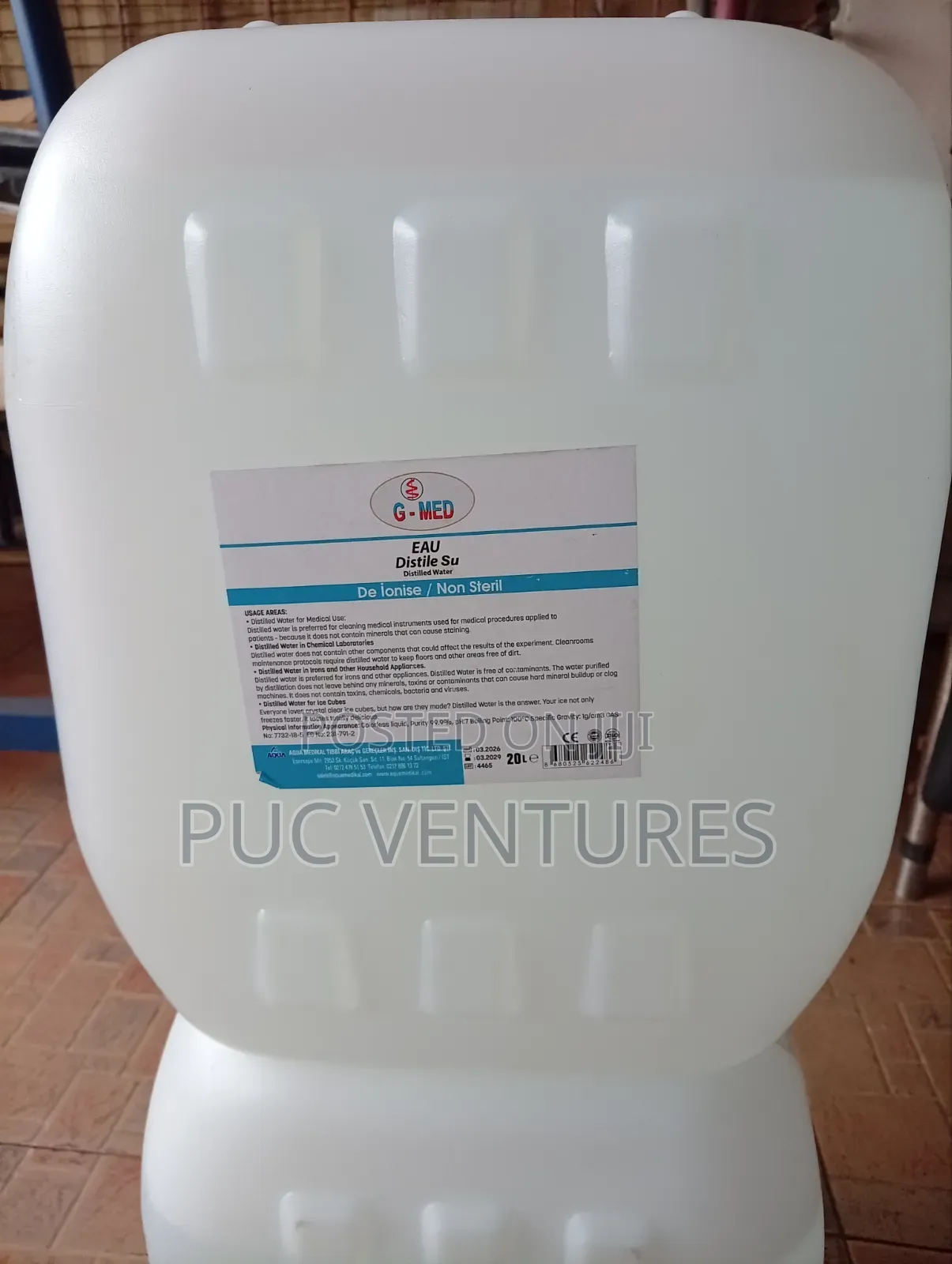 Distilled Water 20L